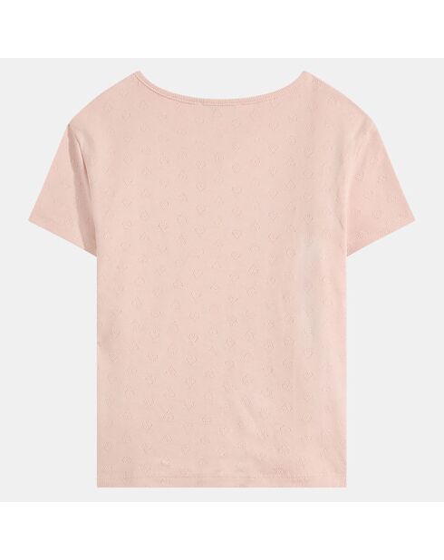 T-Shirt Lindsay mc pointelle rose
